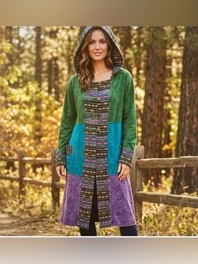 NWT Kathmandu Multicolor
Long Length Festival
Patchwork Duster Cardigan